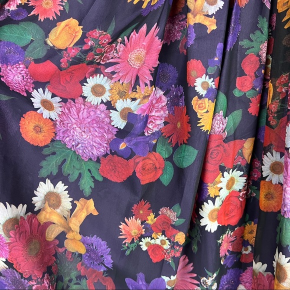 Rare Vintage California Calliope Contrasting Printed Long Dress - Picture 4 of 9